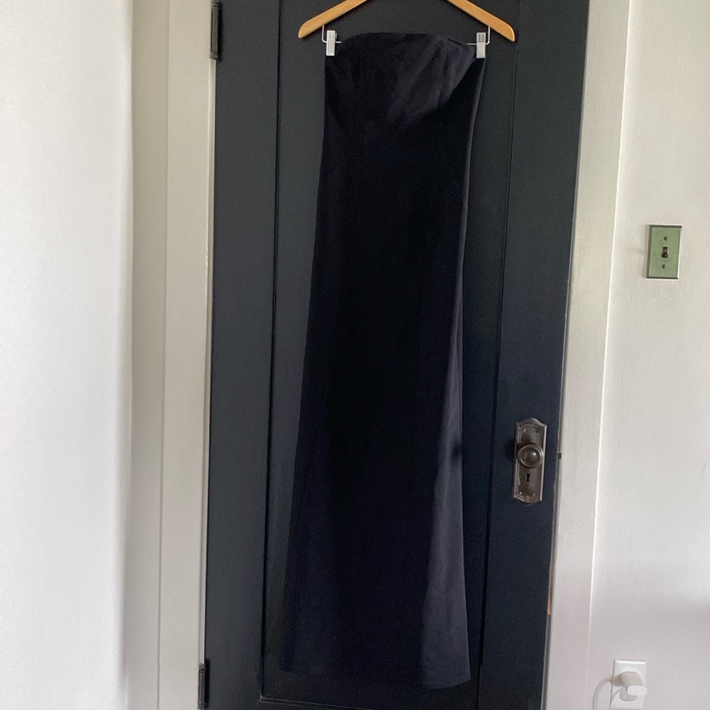Women’s Formal Parallel Black Long Strapless Dress Sz 6